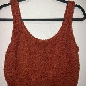 NWOT Rust Orange Teddy Tank Top